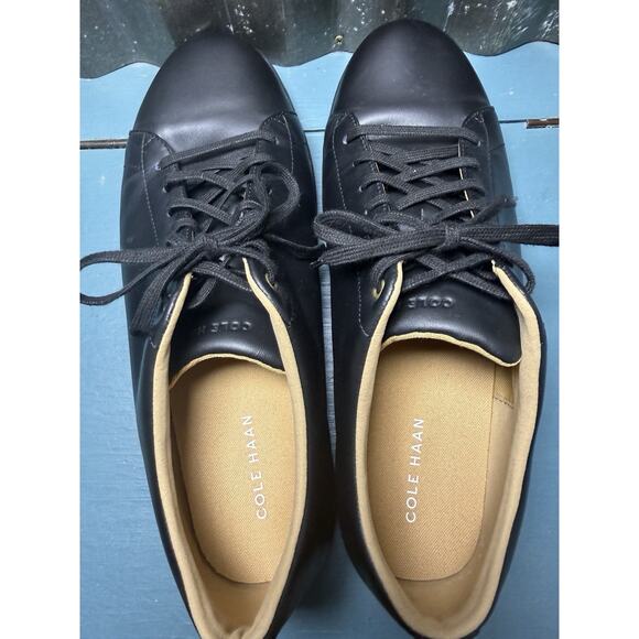 COLE HAAN Mens Grand CROSSCOURT II Sneaker Black Leather Size 12 Wide NEW main image 8